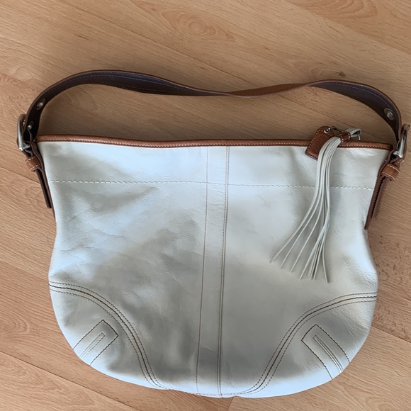 Coach white leather tassel bag - Picture 3 of 6